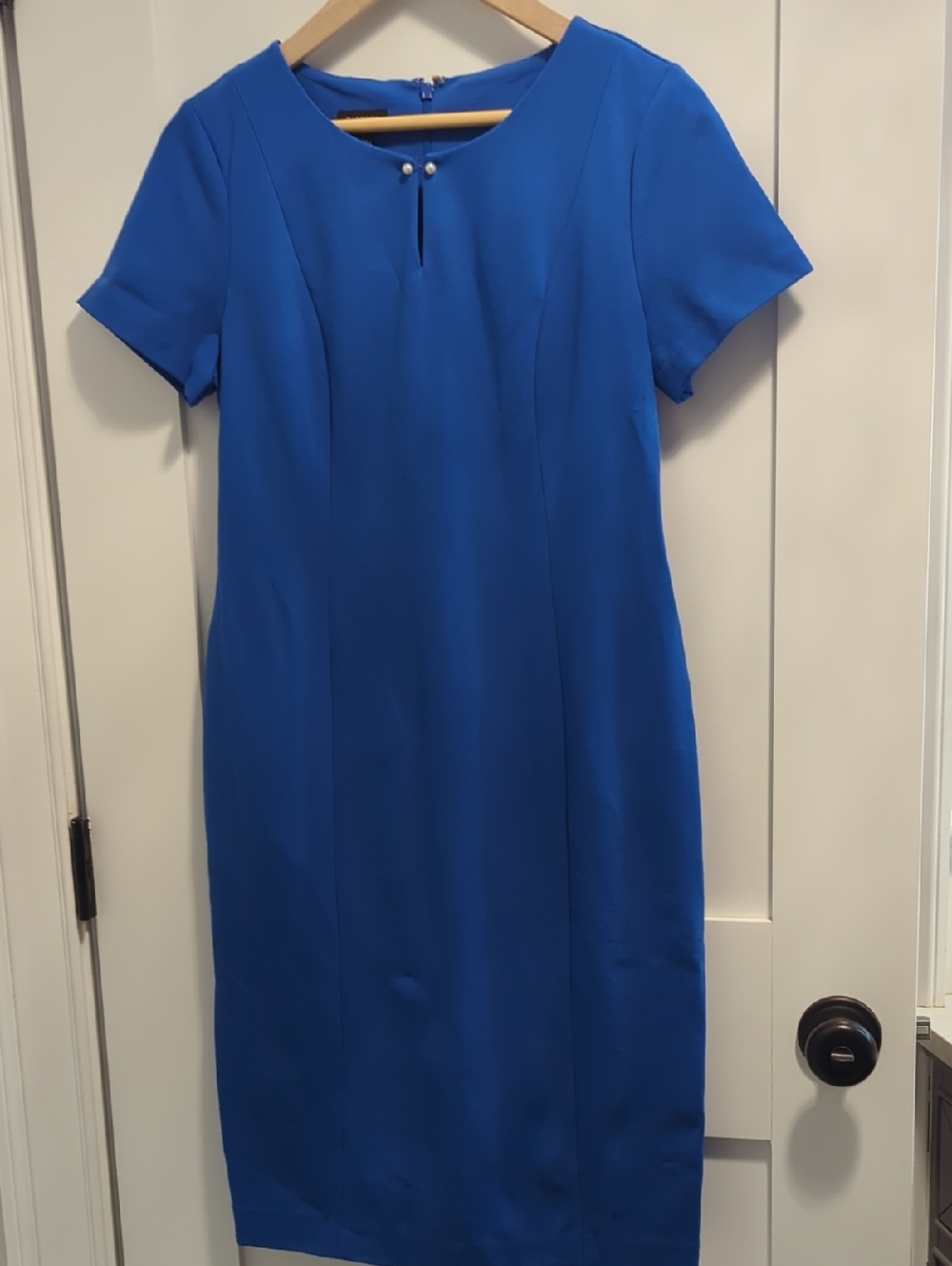 Talbots Royal Blue Short-Sleeve Midi Dress